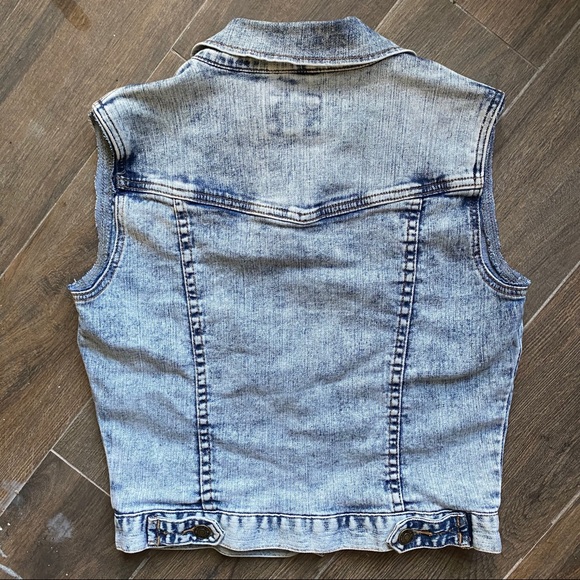 Heritage 1981 Acid Wash Denim Vest - Picture 2 of 4